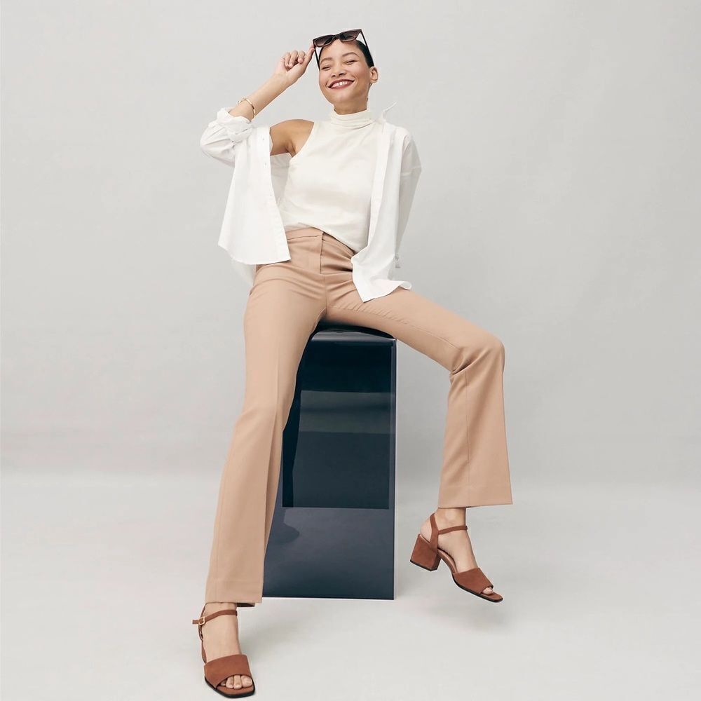 J. Crew, Mock Neck, Sleeveless Top, Cream, Size L